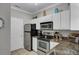 Modern kitchen featuring stainless steel appliances and granite countertops offers a delightful cooking experience at 1600 Long Grove Dr # 1727, Mount Pleasant, SC 29464