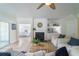 Inviting living room featuring a fireplace, built-ins, and seamless access to other rooms at 2128 Baldwin Park Dr, Mount Pleasant, SC 29466