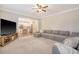 A spacious living room that flows into a well-lit kitchen, creating an open-concept living space at 222 Medford Dr, Summerville, SC 29485