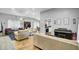 Spacious living area with hardwood floors flowing into an open-concept design at 223 Fox Field Rd, Walterboro, SC 29488