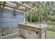 Convenient outdoor sink and countertop area, ideal for prepping meals and cleaning up after outdoor activities at 2530 Jasper Blvd, Sullivans Island, SC 29482