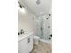 Bathroom with updated tiling in the shower and a vanity with modern fixtures at 2725 Starfish Dr, Johns Island, SC 29455