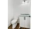 A half bath offers a pedestal sink and modern fixtures at 2725 Starfish Dr, Johns Island, SC 29455