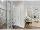 Bright entryway with coat closet leading into an open-concept living area with wood flooring at 39 Briarcliff Dr, Charleston, SC 29407