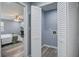 View of the laundry room with louvered doors, next to the Primary bedroom at 4618 Moss Ct, Charleston, SC 29420