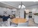 Open floor plan showcases the dining area, kitchen, and living room, enhancing the home's flow at 4618 Moss Ct, Charleston, SC 29420