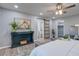 Spacious main bedroom with neutral walls and a sliding barn door leading to the bathroom at 4618 Moss Ct, Charleston, SC 29420