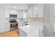 Modern kitchen with white cabinets, stainless steel appliances, and quartz countertops at 471 Springfield Rd, Mount Pleasant, SC 29464