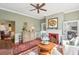 Inviting living room featuring a fireplace, hardwood floors, and comfortable seating at 48 Montagu St # B, Charleston, SC 29401