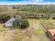 Expansive aerial view of home with a large yard, outbuildings, and mature trees offering privacy at 4801 Coon Club Rd, Meggett, SC 29449