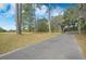 Long paved driveway leading through a serene landscape of tall trees and natural foliage at 4801 Coon Club Rd, Meggett, SC 29449