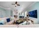 Inviting living room features an open layout, contemporary decor, and seamless flow into the dining area at 520 Sanders Farm Ln, Wando, SC 29492