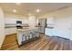 Bright kitchen features an island with seating, stainless steel appliances, and granite countertops at 744 Pisces Ln, Summerville, SC 29486