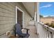 Cozy balcony with outdoor seating and charming decorative flower box at 801 Balgrove Ct # 801, Mount Pleasant, SC 29466