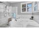 Bathroom features a glass enclosed shower and jacuzzi bathtub at 904 Watermelon Run, Charleston, SC 29412