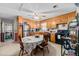 Eat in kitchen features tile floors, wooden cabinets, and stainless steel appliances at 102 Wright Ln, Goose Creek, SC 29445