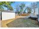 Large backyard features a storage shed, privacy fence, and space for outdoor seating at 1079 Lockhart St, North Charleston, SC 29405