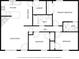 Detailed floor plan showcasing the layout of this home, featuring three bedrooms and two baths at 1114 Margaret Dr, Ladson, SC 29456