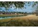 Scenic backyard view overlooking a peaceful pond surrounded by lush greenery and nearby homes at 1529 Wellesley Cir, Mount Pleasant, SC 29466