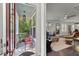 Inviting screened front porch and living room, showcasing seamless indoor-outdoor living at 2690 Park W Blvd, Mount Pleasant, SC 29466