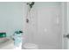 Bathroom featuring a sleek, all-white shower and ample storage space at 2901 Newport Pl, North Charleston, SC 29420