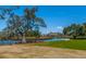 Picturesque backyard with a view of the water and comfortable chairs for relaxation at 2975 Yachtsman Dr, Mount Pleasant, SC 29466