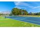 Well-maintained tennis court surrounded by lush greenery and open skies at 2975 Yachtsman Dr, Mount Pleasant, SC 29466