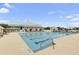 A pristine community pool with marked lanes offers a refreshing amenity for residents at 301 Forsythia Ave, Summerville, SC 29483