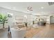 Open-concept living space with a modern kitchen, comfortable seating area, and stylish decor at 4045 Oxeye Loop, Johns Island, SC 29455