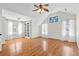 Spacious bonus room with hardwood floors, lots of natural light and neutral walls at 405 Springfield Rd, Mount Pleasant, SC 29464