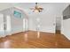 Spacious bonus room with hardwood floors, lots of natural light, neutral walls, with easy access to bathroom at 405 Springfield Rd, Mount Pleasant, SC 29464