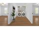 Convenient upstairs laundry room with two machines and storage, accessible from multiple bedrooms at 405 Springfield Rd, Mount Pleasant, SC 29464