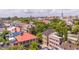 Stunning aerial view showcases a historic neighborhood with lush greenery and unique architecture at 41 Tradd St, Charleston, SC 29401