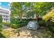 Serene backyard featuring lush greenery, a charming gate, and brick-paved patio, ideal for relaxing or entertaining at 41 Tradd St, Charleston, SC 29401