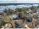 An aerial view highlights this home's location and nearby waterways at 5680 Barbary Coast Rd, Hollywood, SC 29449