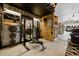 Finished basement featuring a home gym with weightlifting equipment and sports decorations at 591 Mclernon Trace, Johns Island, SC 29455