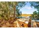 Scenic picnic area featuring a wooden picnic table, waterfront views, and shade trees at 591 Mclernon Trace, Johns Island, SC 29455