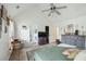 Cozy bedroom with vaulted ceiling, neutral decor, and an ensuite bathroom at 642 Bridlewood Ln, Mount Pleasant, SC 29466