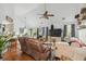 Spacious living room with wood floors and many windows at 642 Bridlewood Ln, Mount Pleasant, SC 29466