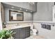 Elegant bathroom with a large vanity, stylish mirror, and modern fixtures at 710 S Main St, Summerville, SC 29483