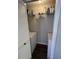 Convenient laundry room featuring washer, dryer, shelving, and storage space with easy access at 7955 Timbercreek Ln # 1807, North Charleston, SC 29418