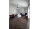 Comfortable living room featuring fireplace, vaulted ceiling, and ceiling fan at 7955 Timbercreek Ln # 1807, North Charleston, SC 29418