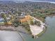 Aerial view of Medway Park showing the community garden and dog park at 95 Plymouth Ave, Charleston, SC 29412