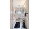 Classic bathroom with white subway tile, a pedestal sink, and a window with a patterned blind at 95 Plymouth Ave, Charleston, SC 29412