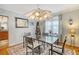 Dining area showcasing a glass table and a decorative light fixture in a well lit room at 95 Plymouth Ave, Charleston, SC 29412