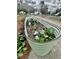 Elevated garden plot with mixed vegetables and plants on the grounds at 95 Plymouth Ave, Charleston, SC 29412