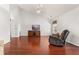 Bright living room with vaulted ceilings, hardwood floors, and a comfortable recliner at 101 Danzid Dr, Summerville, SC 29483