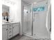 Bright bathroom with a sleek glass-enclosed shower and modern vanity at 1020 Drakeford St # 9P, Saint George, SC 29477