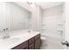 Bright bathroom with a double sink vanity, a large mirror, and a combined shower and tub at 1045 Northern Flicker Dr # Cc3-19-5P, Ravenel, SC 29470