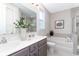 Elegant bathroom with double vanity, soaking tub, separate shower, and stylish decor at 1045 Northern Flicker Dr # Cc3-19-5P, Ravenel, SC 29470